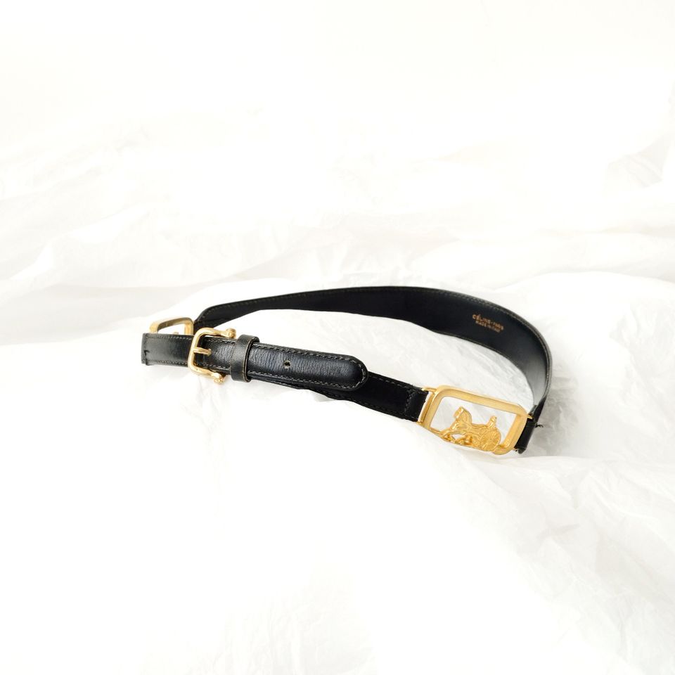 Ceinture Vintage MARCO CELI En Cuir - Longueur 115 Cm, Couleur Marron, Très Bon état Général