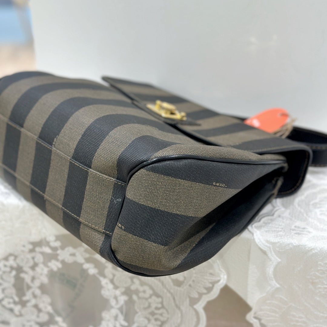 Fendi Pequin PVC Leather 2 Way Bag