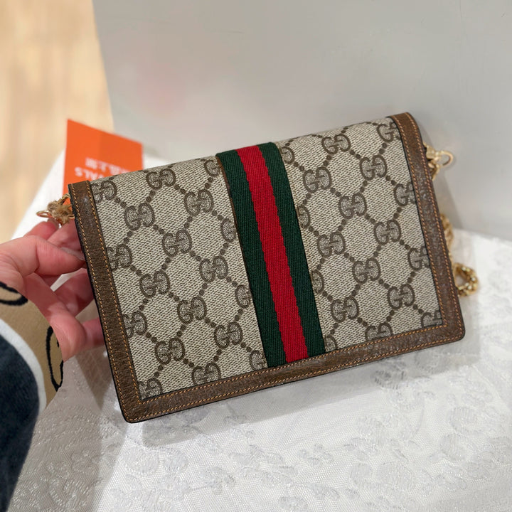 Gucci vintage clutch+chain
