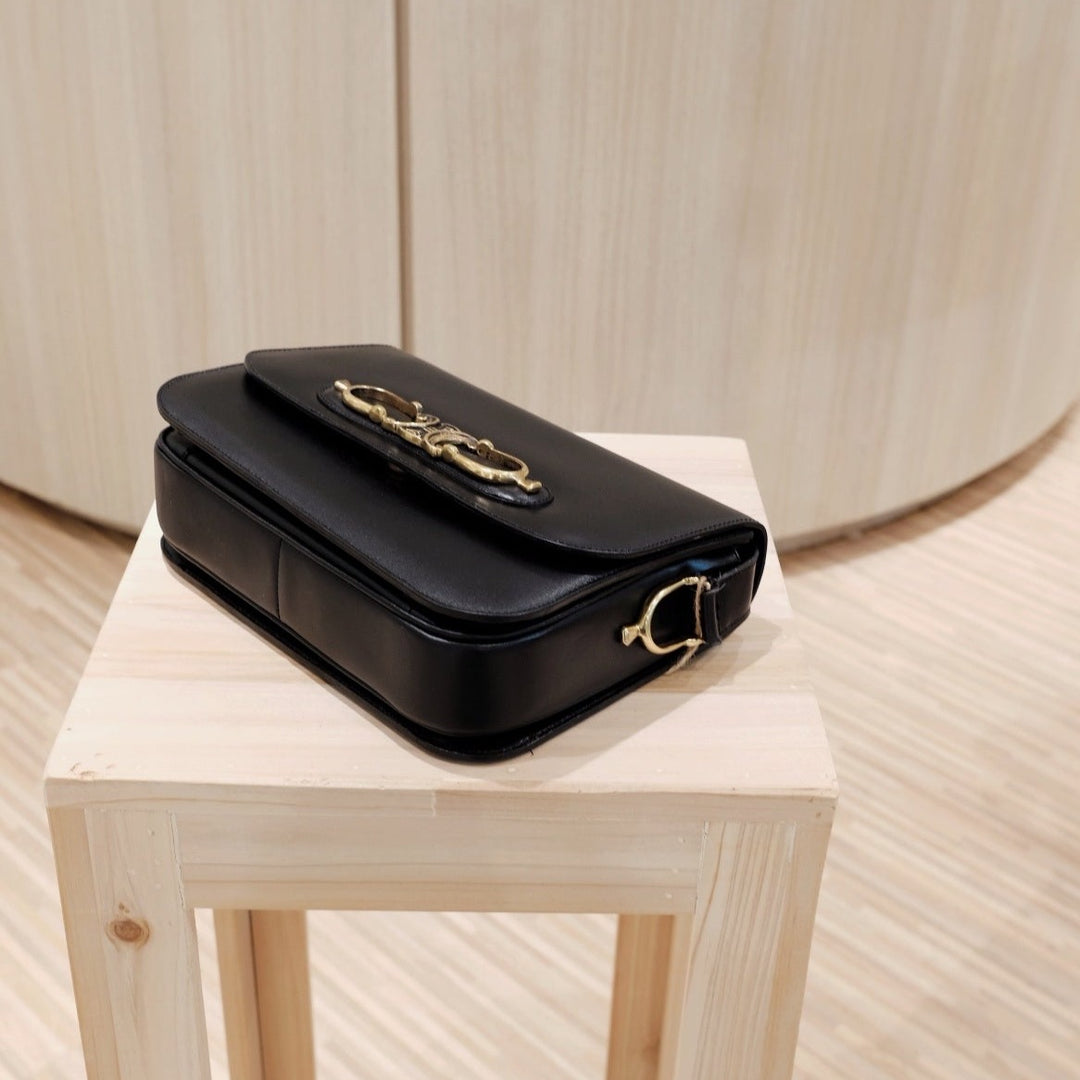 Celine vintage medium triomphe box shoulder bag