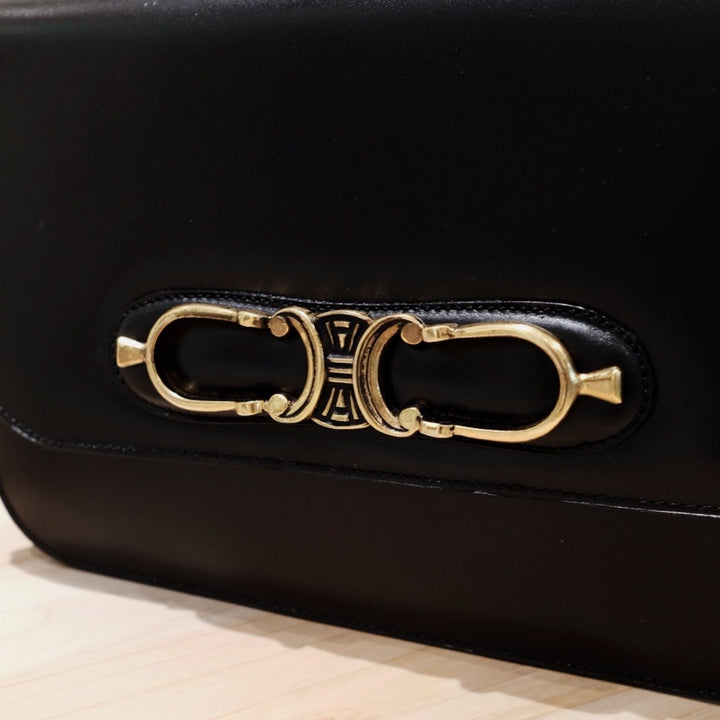 Celine vintage medium triomphe box shoulder bag