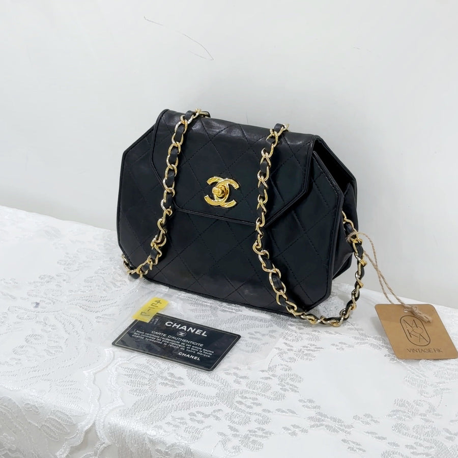 Chanel vintage octagonal quilted chain bag