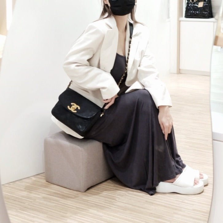 Chanel vintage XL CC mini flap bag