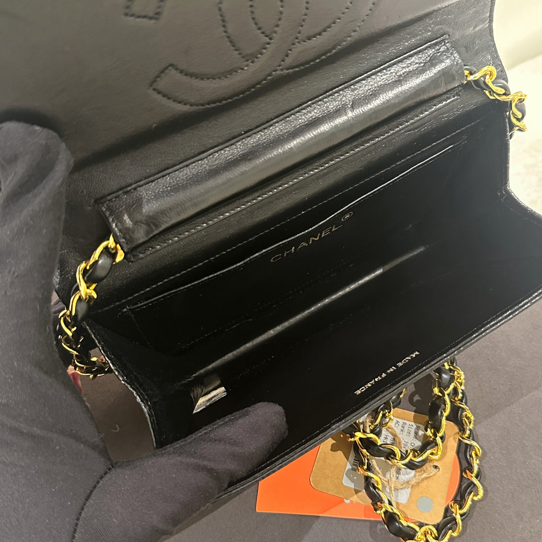 Chanel vintage lizard skin chain bag