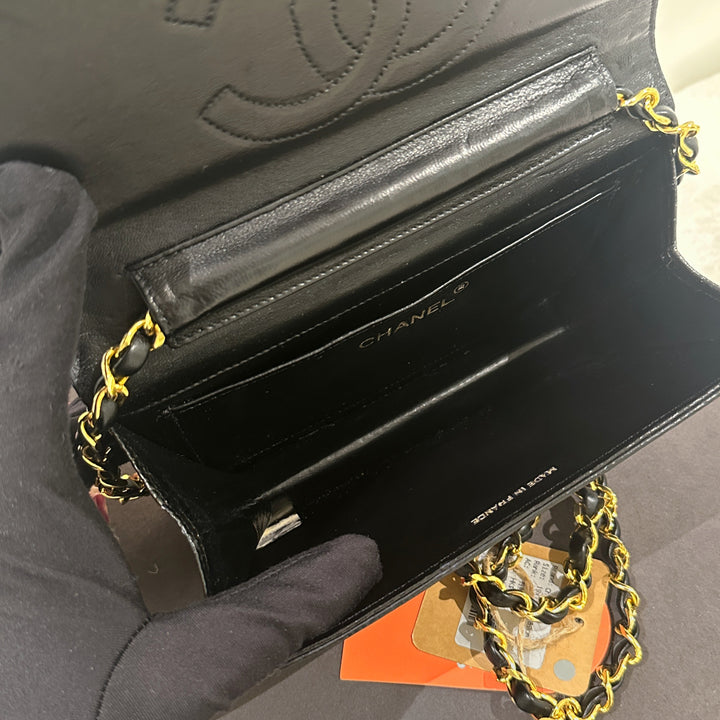 Chanel vintage lizard skin chain bag