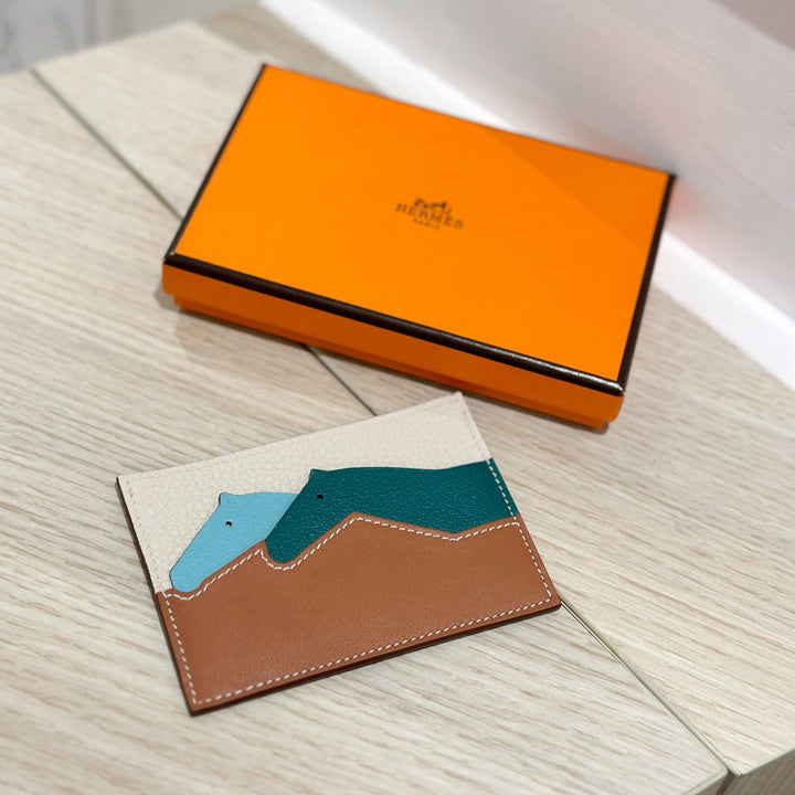 Hermes les petits chevaux card holder