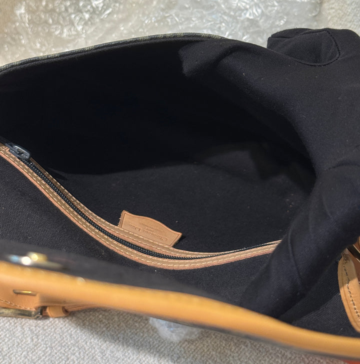 Christian Dior Vintage Trotter Canvas Flap Crossbody Messenger Bag