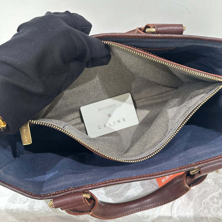 Celine vintage denim macadam boogie handbag