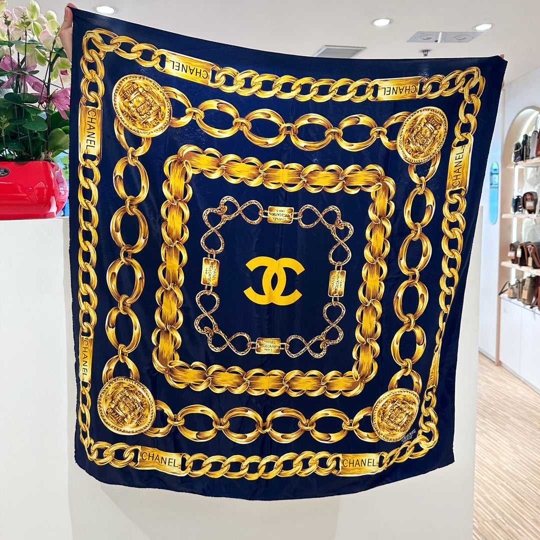 Chanel vintage silk scarf