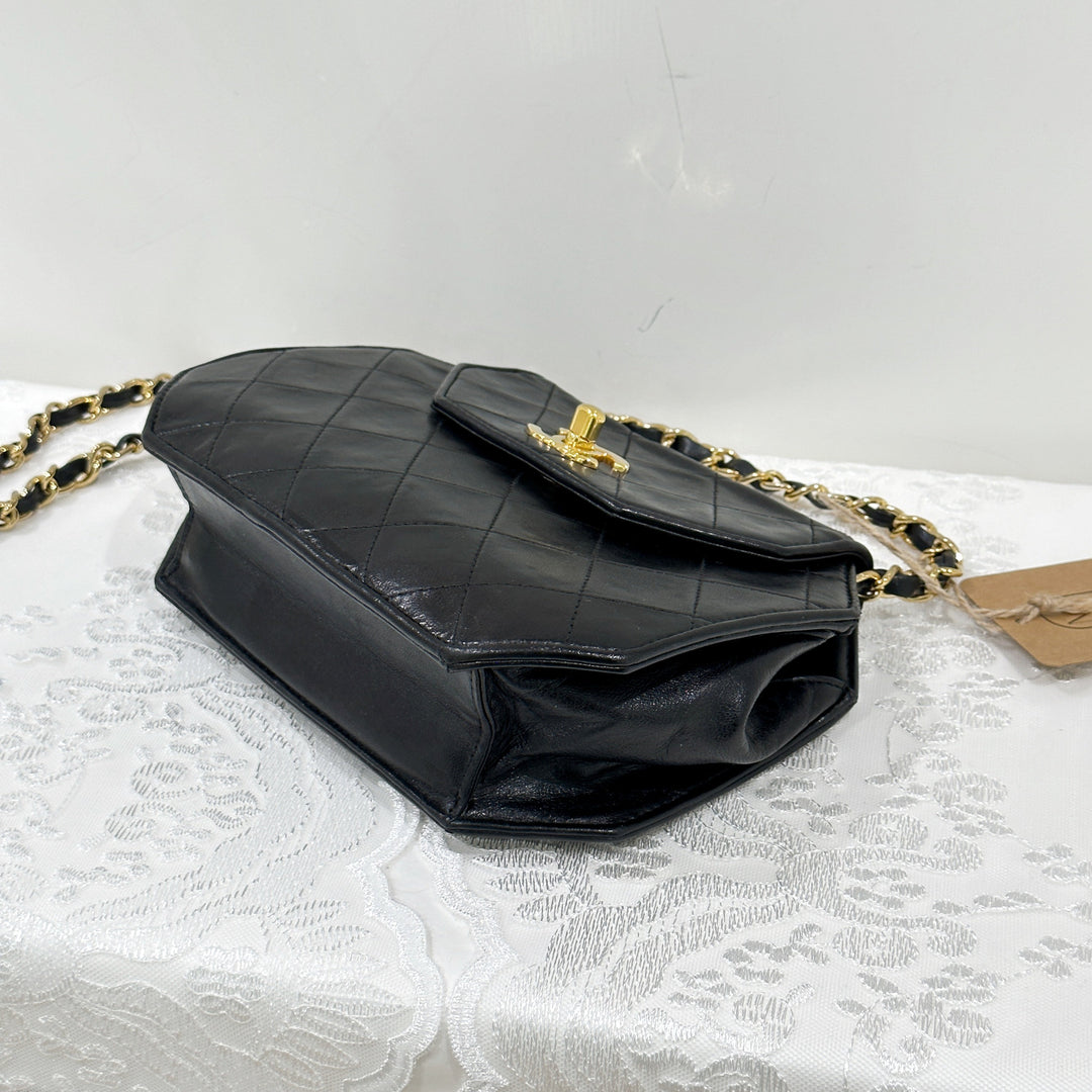 Chanel vintage octagonal quilted chain bag