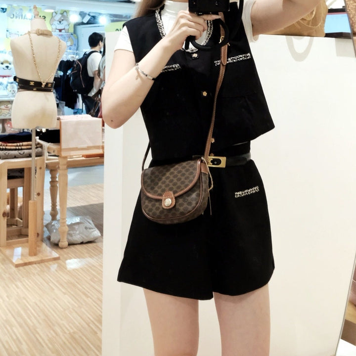 Celine vintage mini macadam crossbody bag