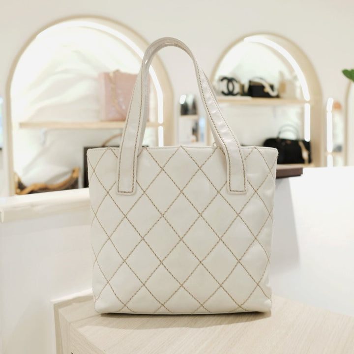 Chanel vintage wild stitch cc tote bag