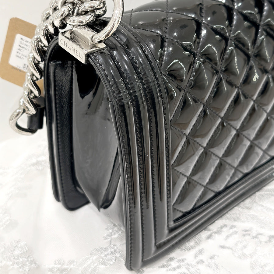 Chanel leboy patent leather bag