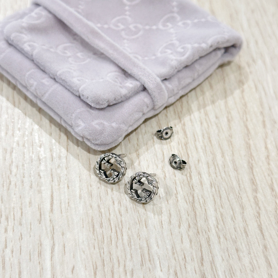 Gucci GG sterling silver earrings