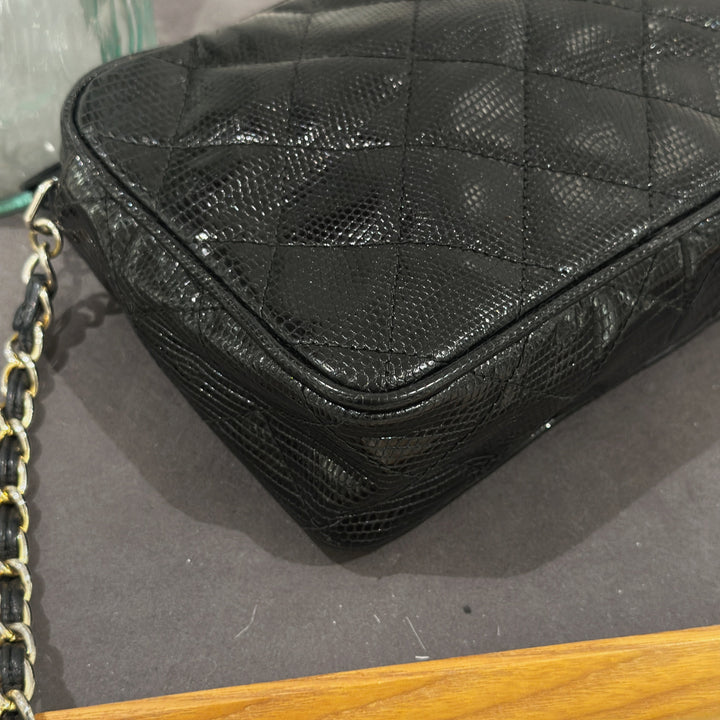 Chanel vintage lizard skin camera bag
