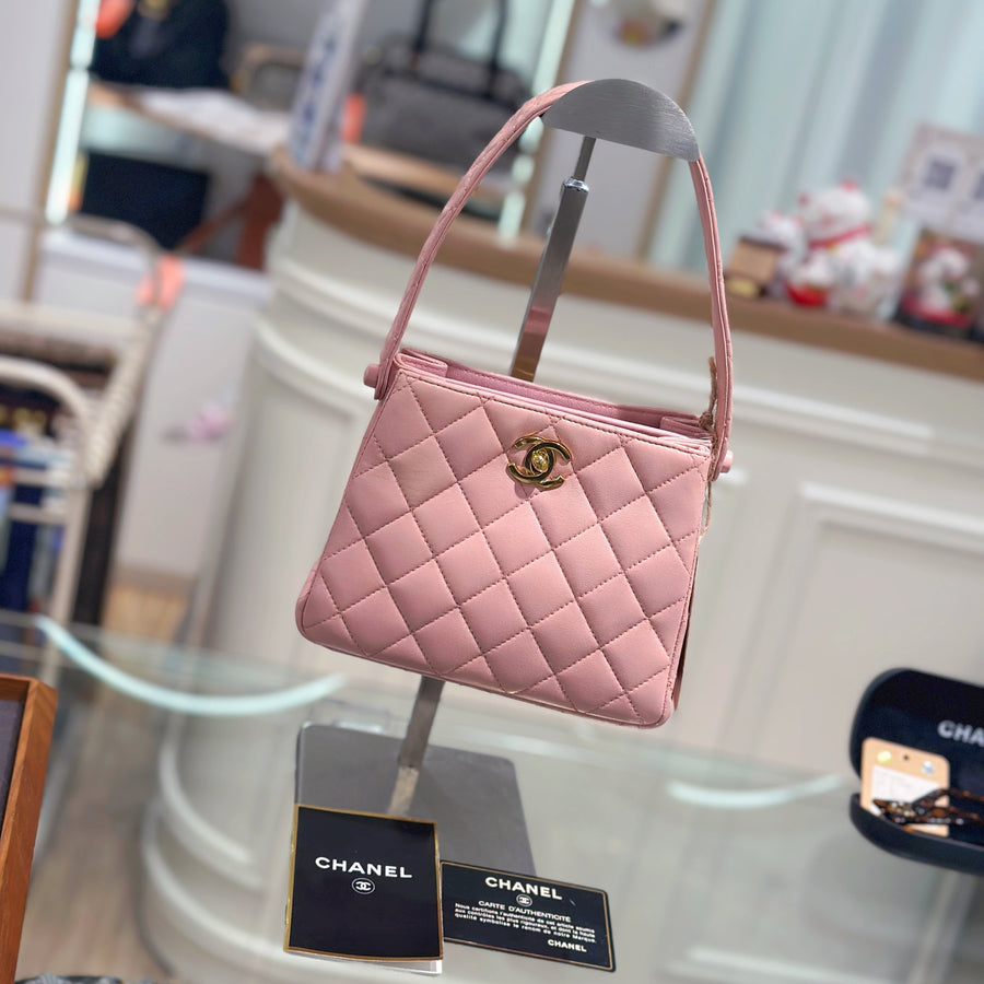 Chanel vintage lambskin gemini kelly bag