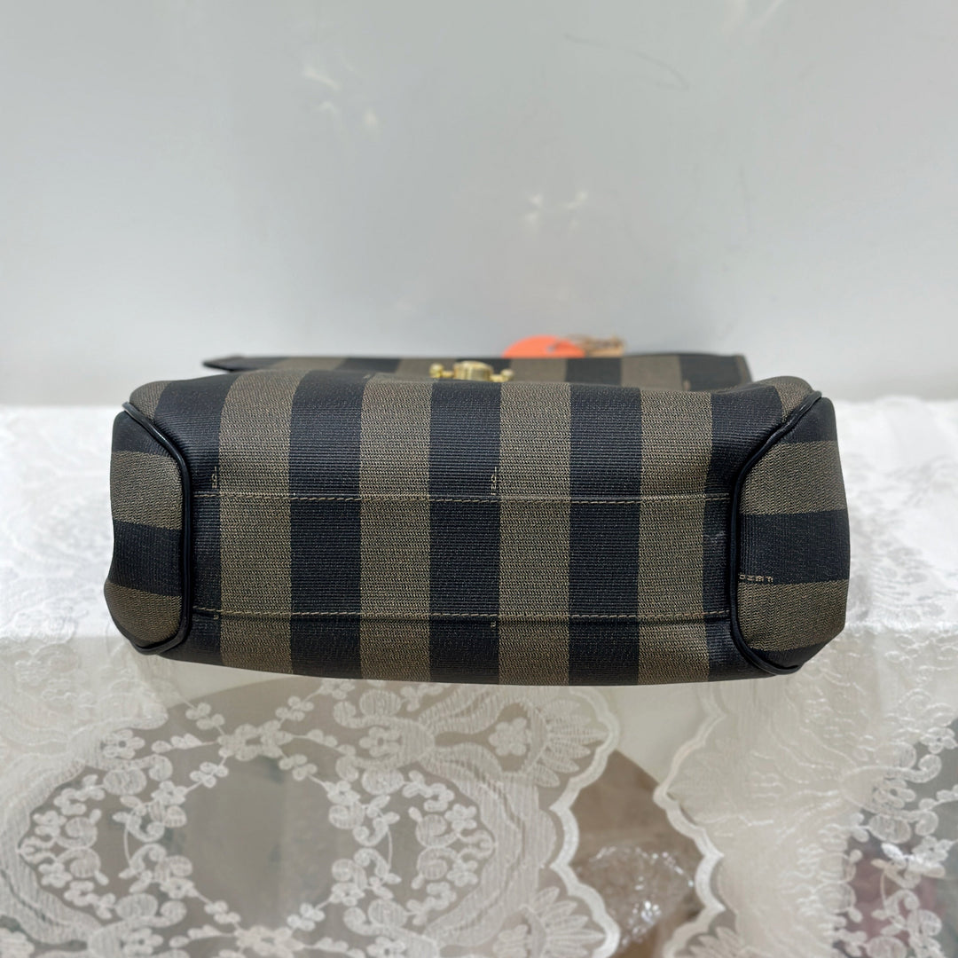 Fendi Pequin PVC Leather 2 Way Bag