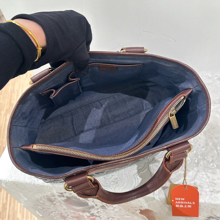 Celine vintage denim macadam boogie handbag