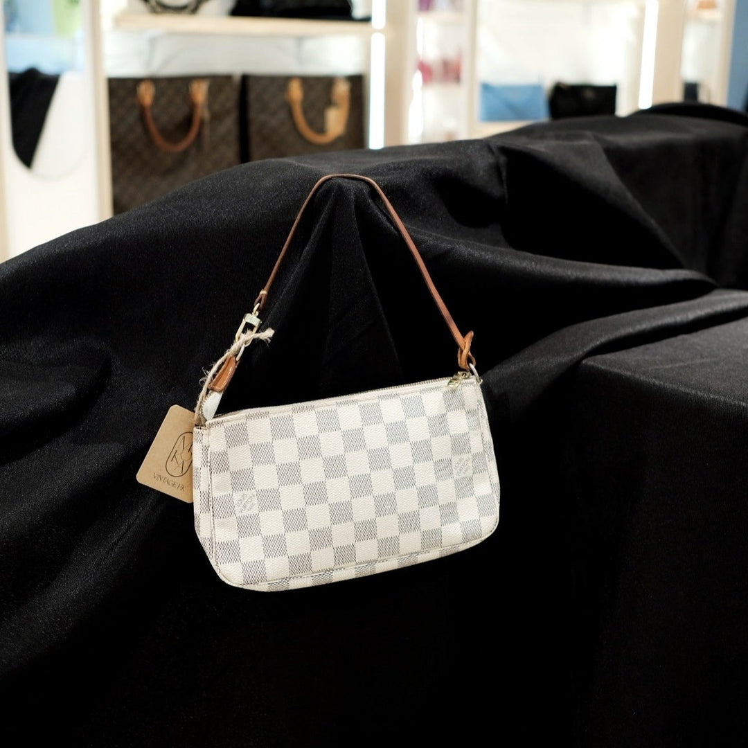 Louis Vuitton Vintage Damier Azur Pochette Bag
