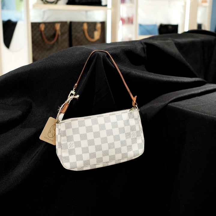 Louis Vuitton Vintage Damier Azur Pochette Bag