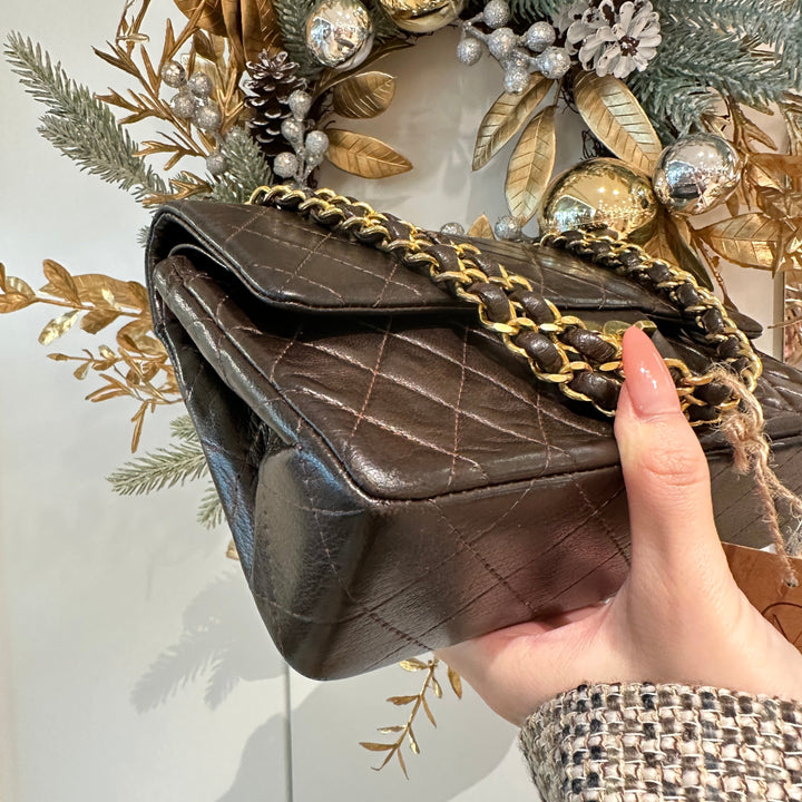 Chanel vintage class flap bag(brown)