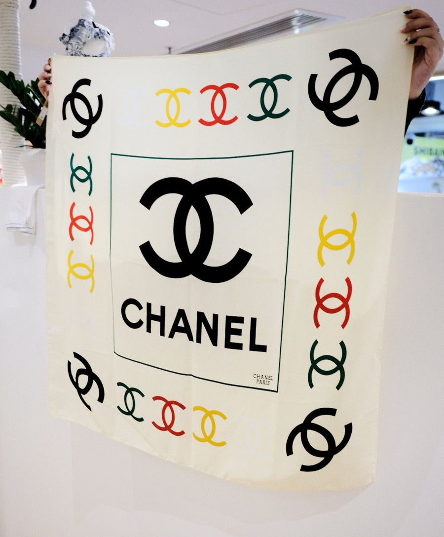 Chanel vintage silk scarf