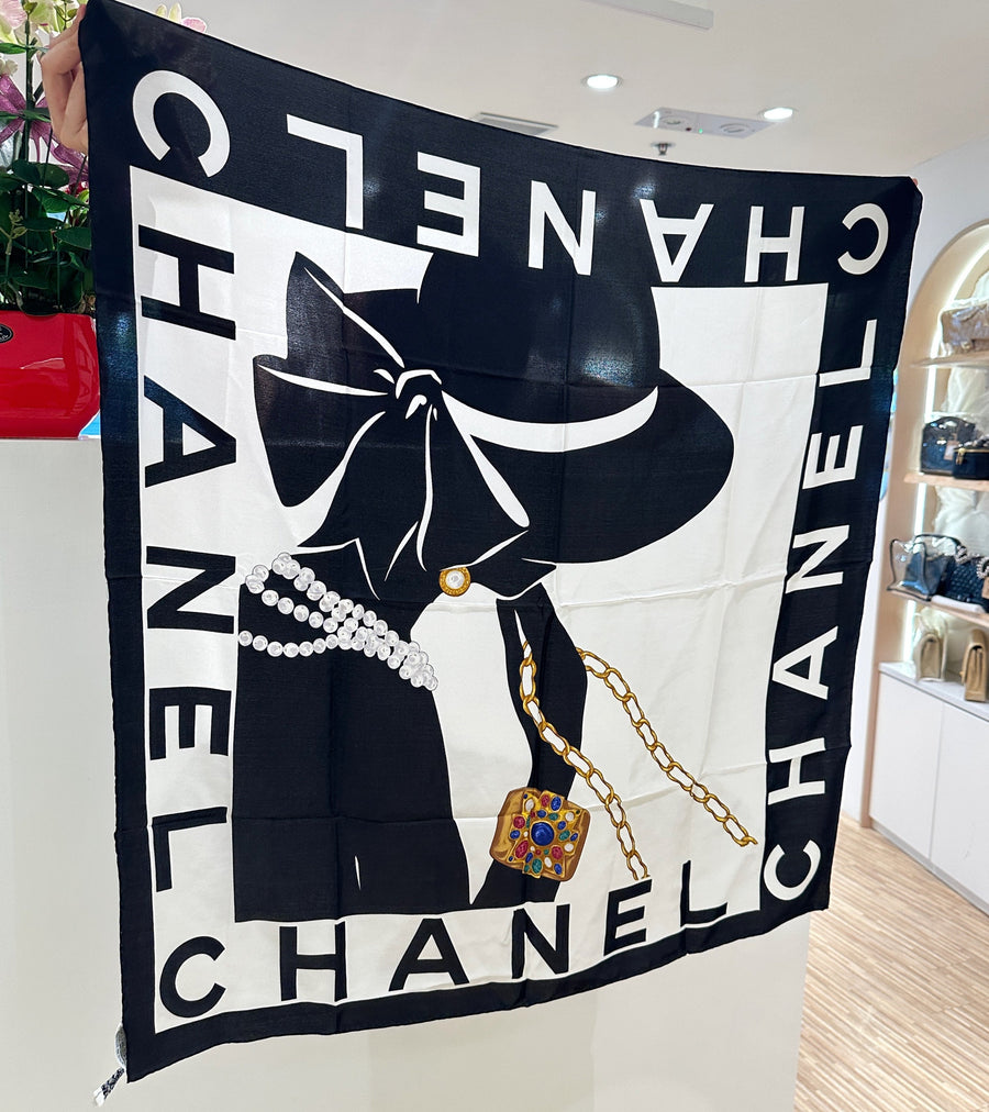 Chanel vintage silk scarf