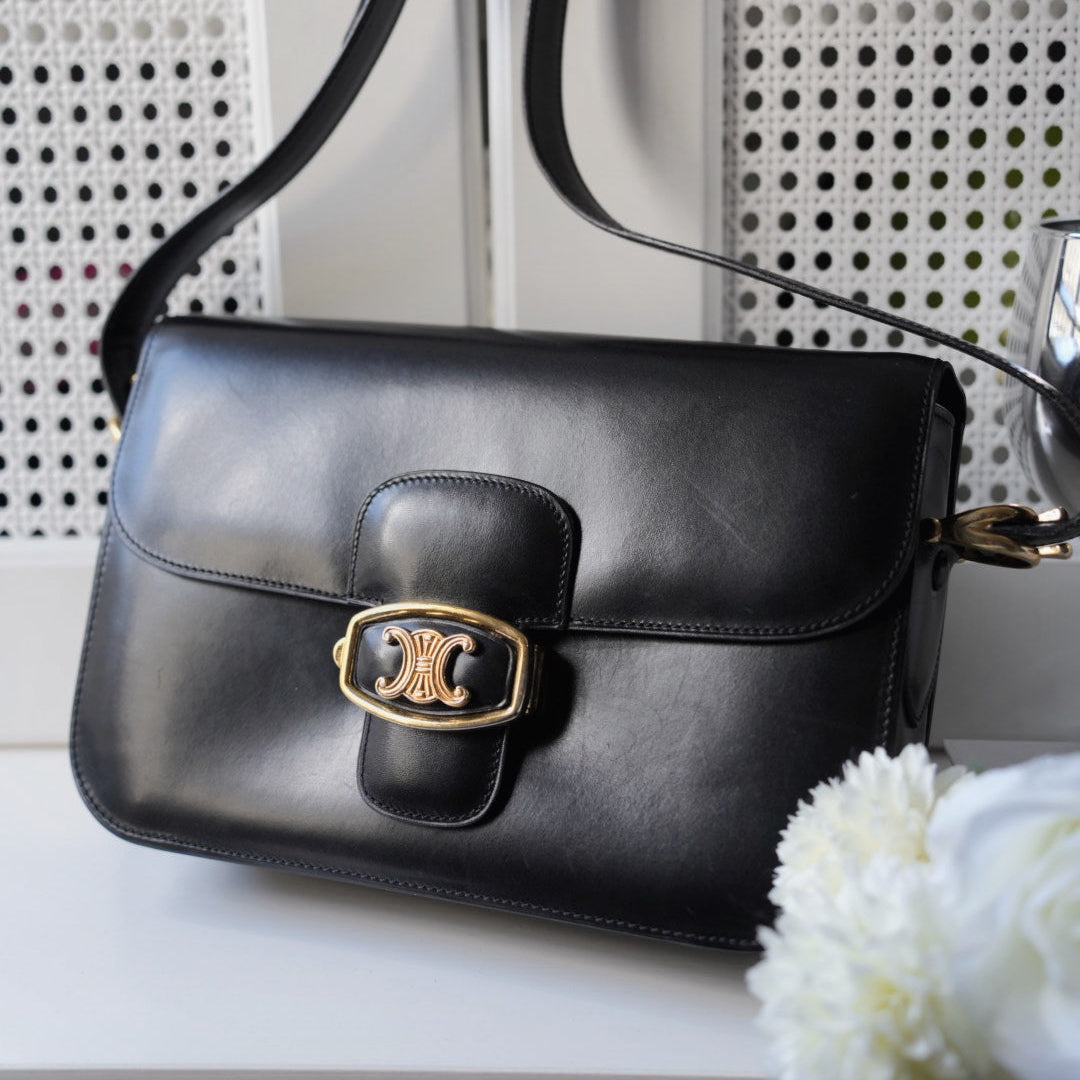 Celine vintage triomphe box bag