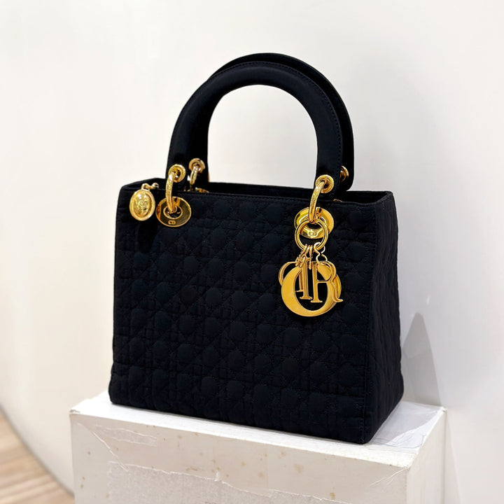 Lady dior vintage nylon handbag