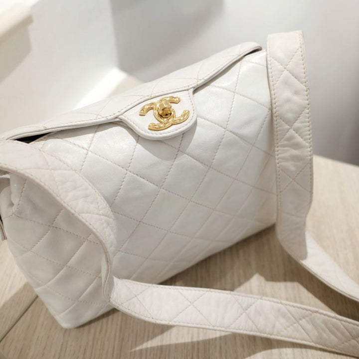 Chanel vintage diamond logo post bag