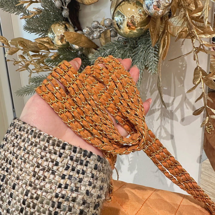 Chanel vintage suede chain bag