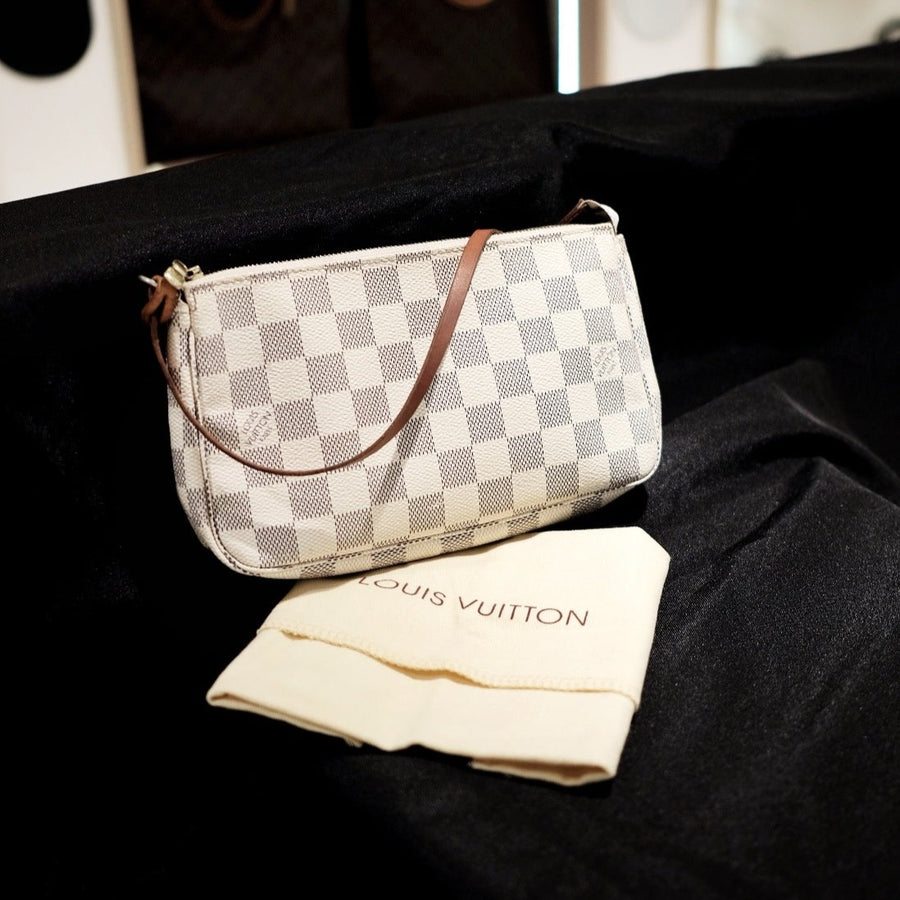 Louis Vuitton Vintage Damier Azur Pochette Bag