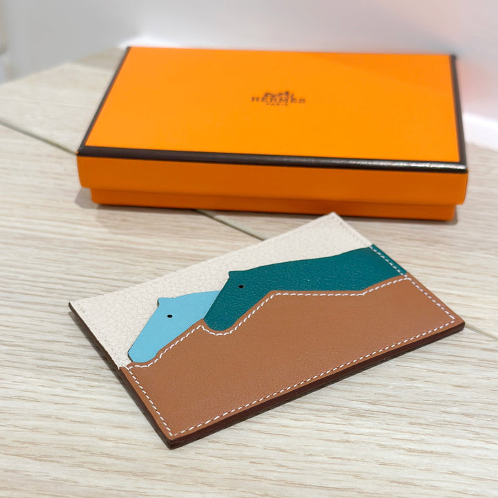Hermes les petits chevaux card holder