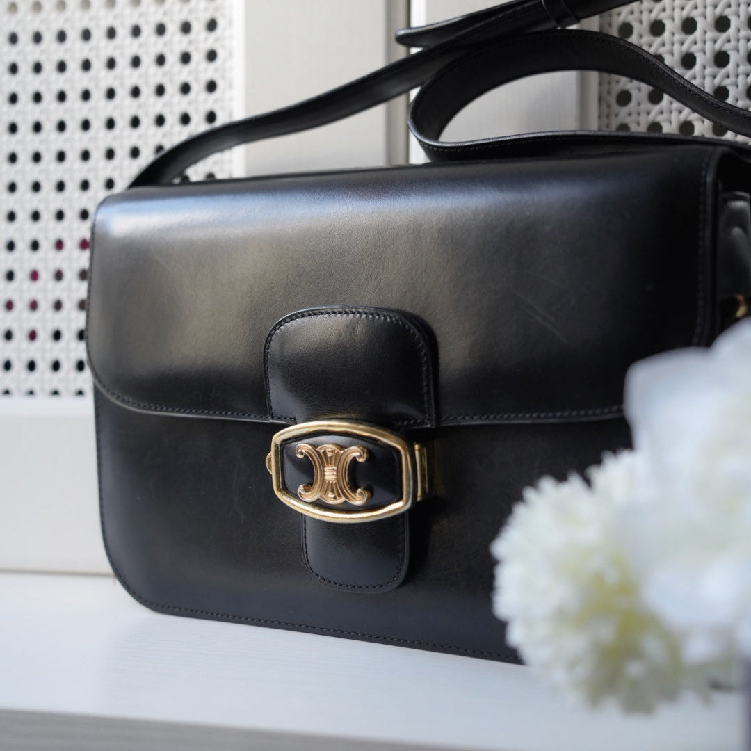 Celine vintage triomphe box bag