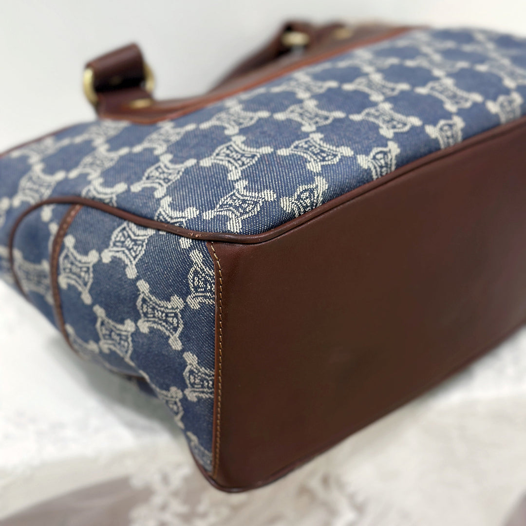 Celine vintage denim macadam boogie handbag