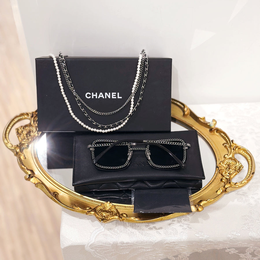 Chanel sunglasses with chains