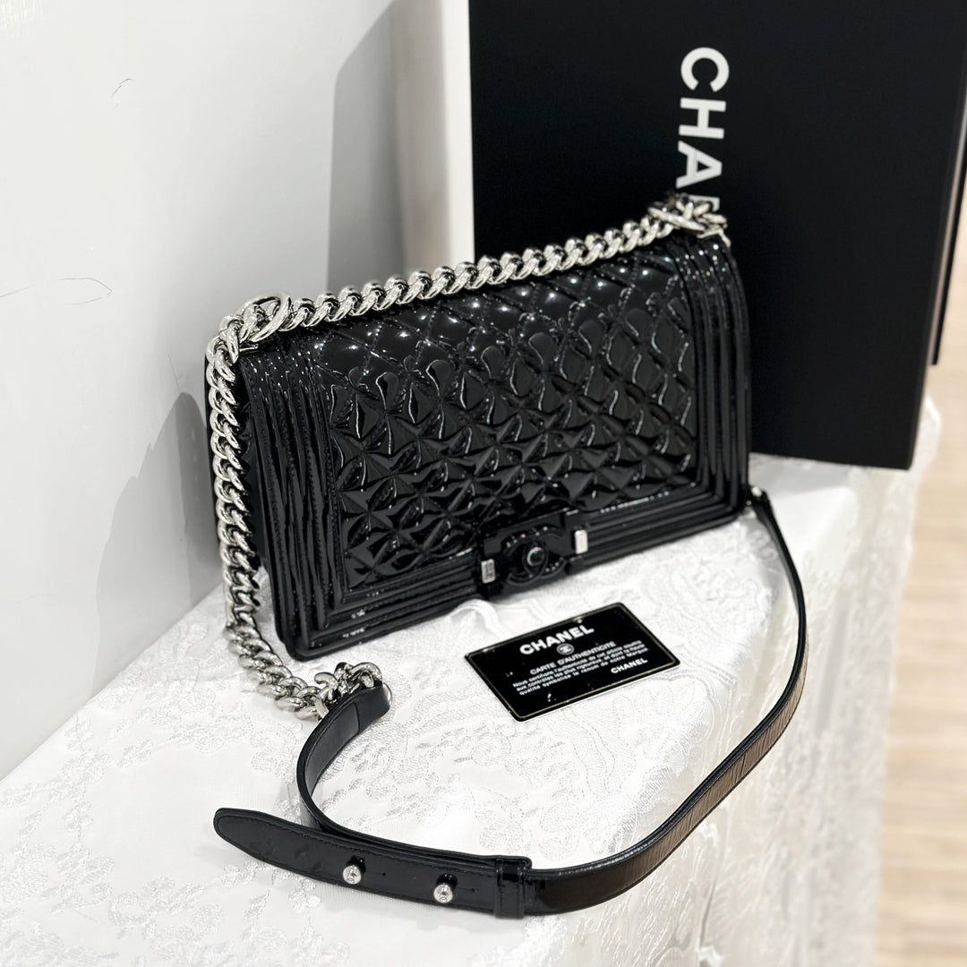 Chanel leboy patent leather bag