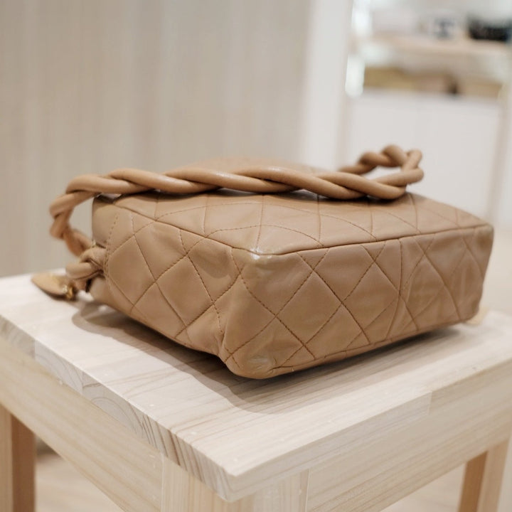 Chanel vintage lambskin matelasse shoulder bag