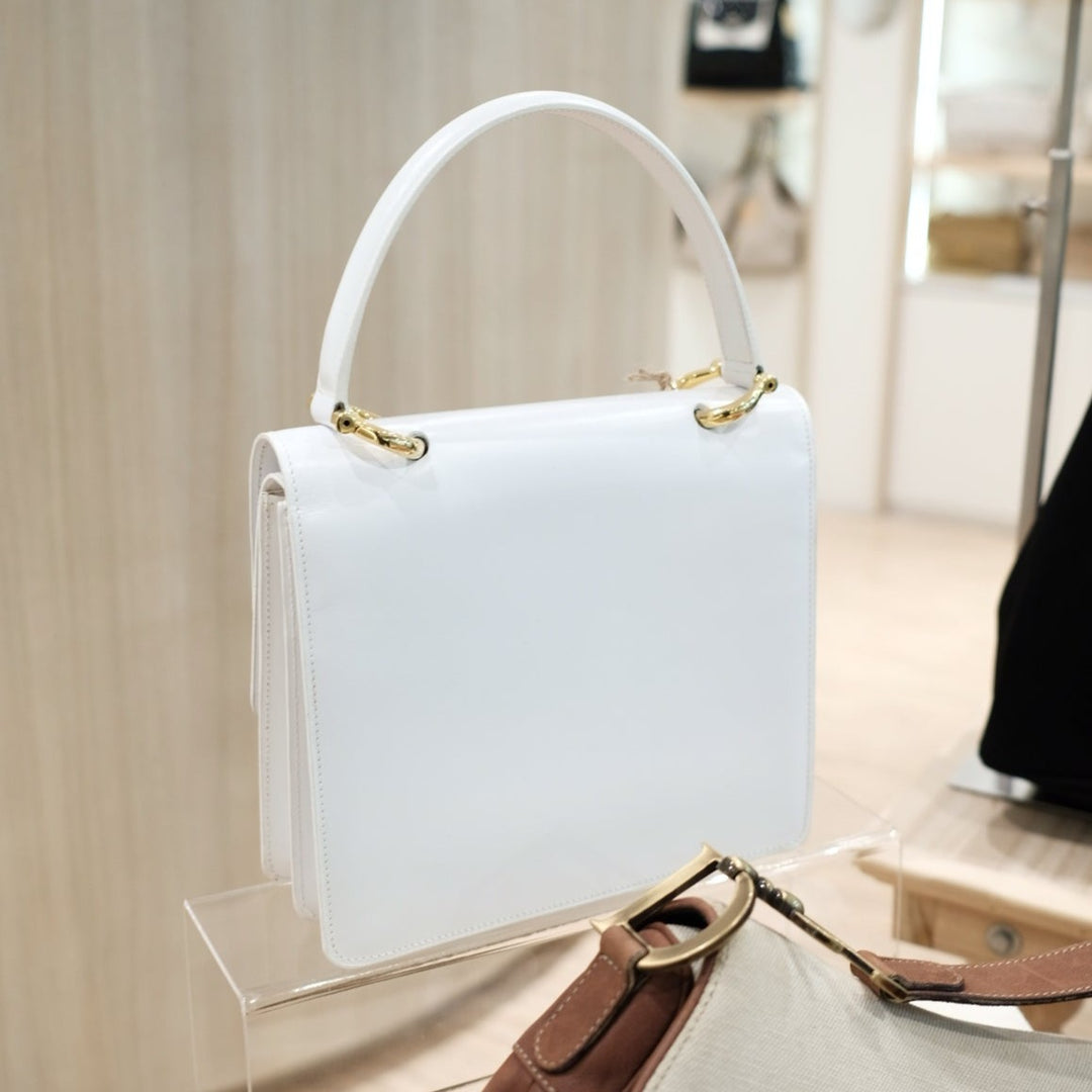 Celine vintage double flap leather handbag