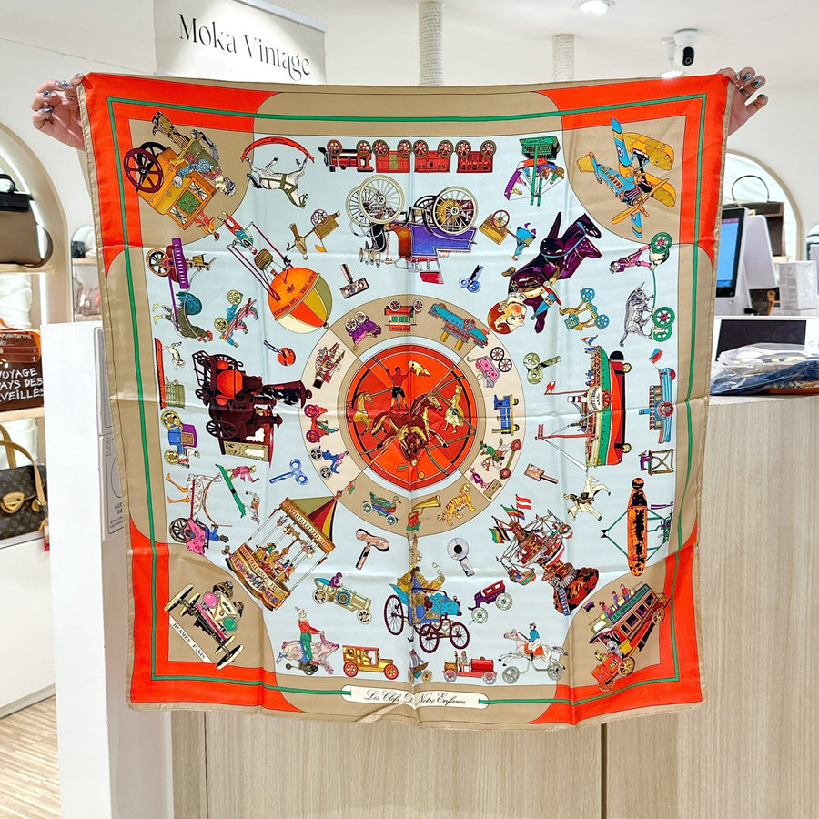 Hermes vintage silk scarf