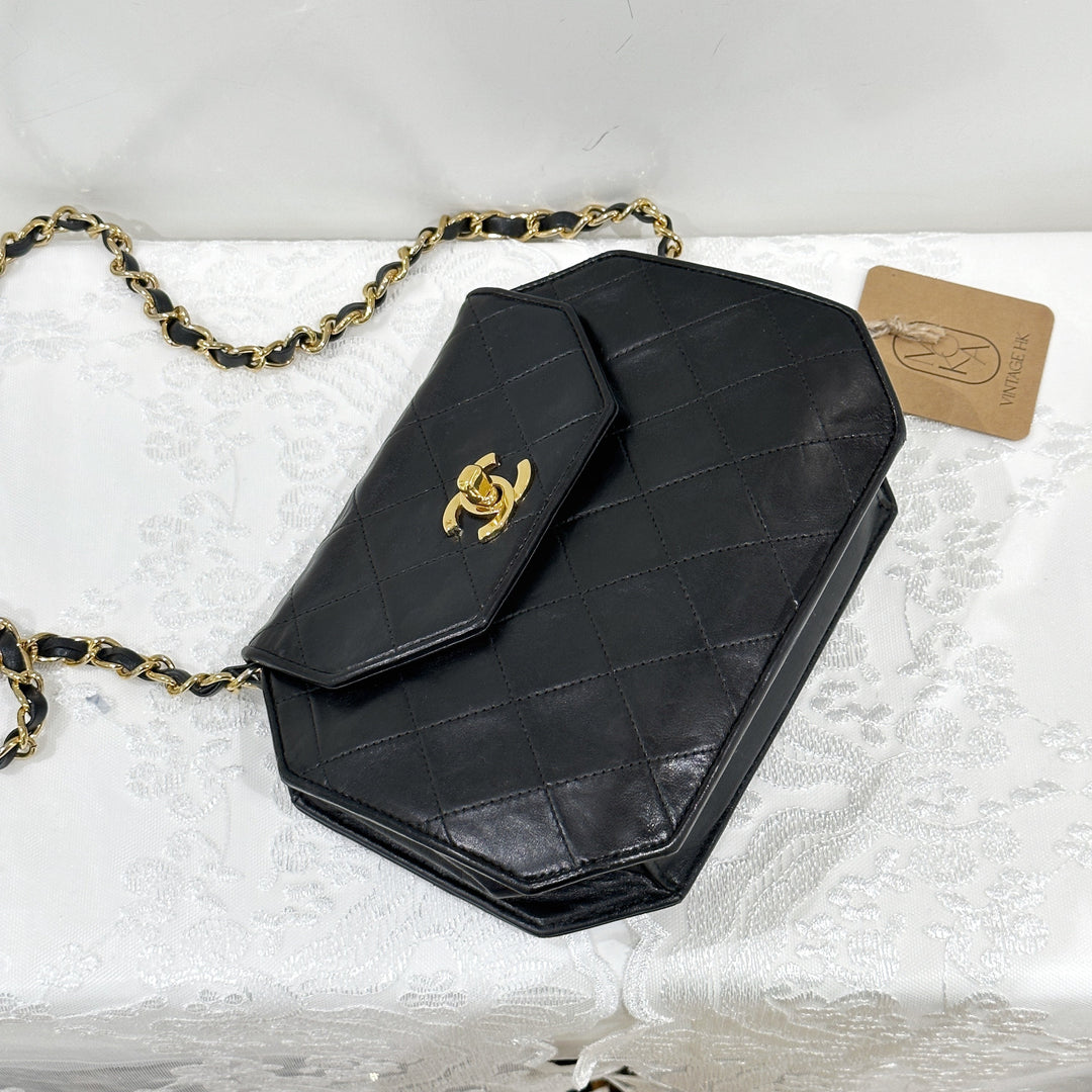 Chanel vintage octagonal quilted chain bag