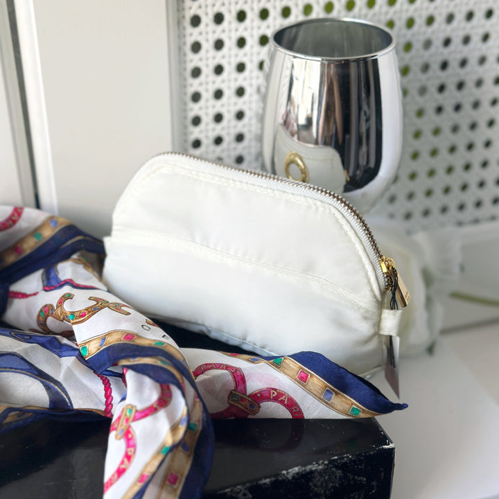 CELINE Ring Logos Mini Cosmetic Pouch + Scarf Set