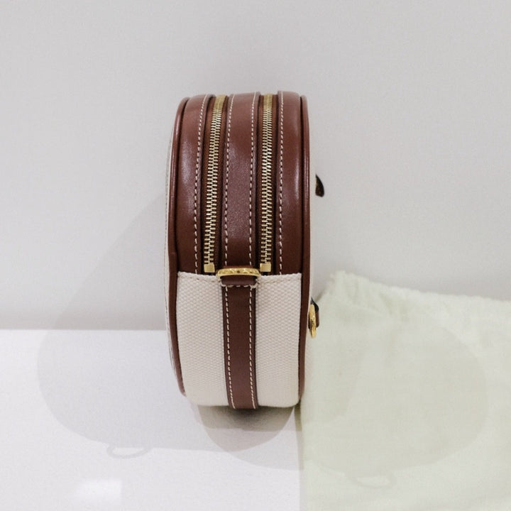 Burberry logo graphic canvas and leather louise bag