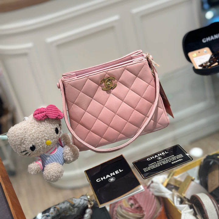 Chanel vintage lambskin gemini kelly bag