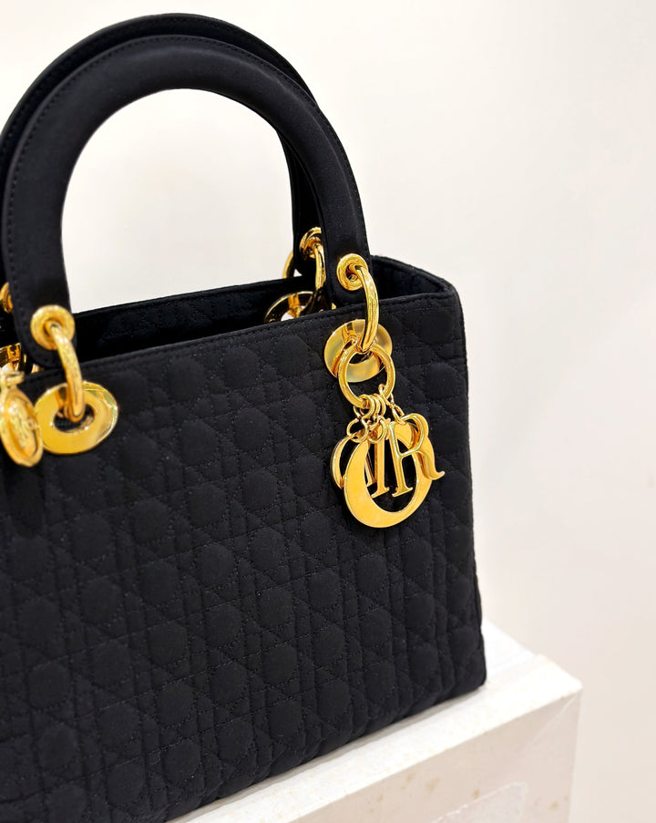 Lady dior vintage nylon handbag