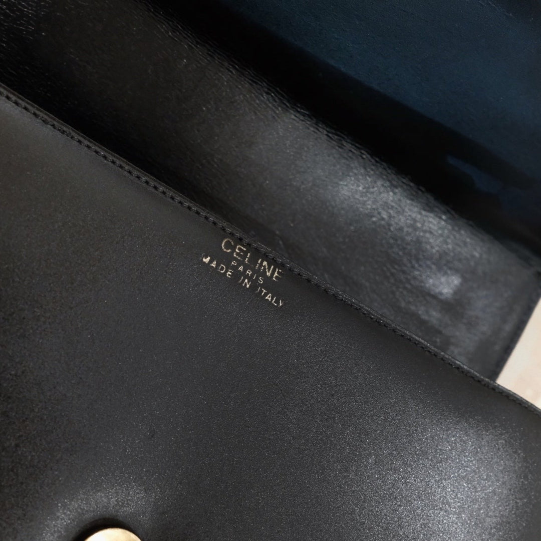 Celine vintage medium triomphe box shoulder bag