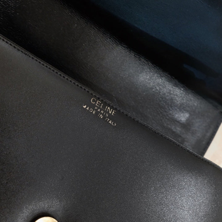 Celine vintage medium triomphe box shoulder bag