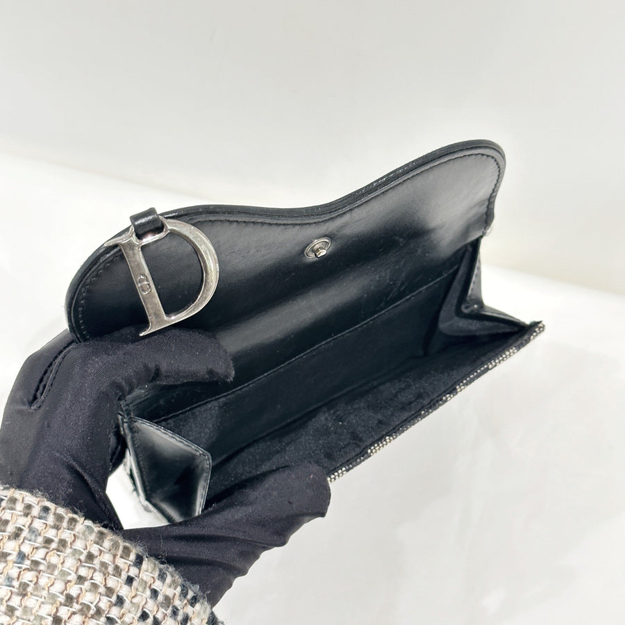 Dior Saddle Trotter Bi-fold Wallet Black