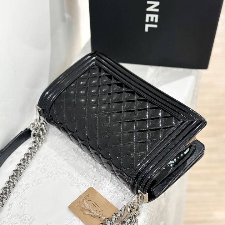 Chanel leboy patent leather bag
