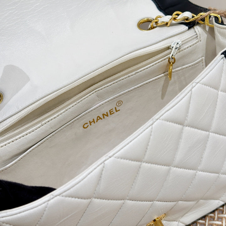 Chanel Vintage Black/White Lambskin Dianan Class Flap 25cm
